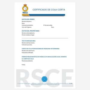 Certificado de Cola Corta