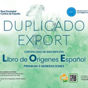 Duplicado PedigreeRSCE de Exportación (3 generaciones)