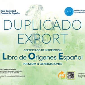 Duplicado PedigreeRSCE de Exportación (4 generaciones)